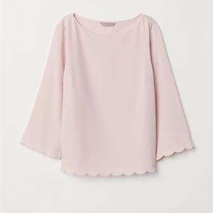 H&M Scalloped-edge Blouse - Size 2